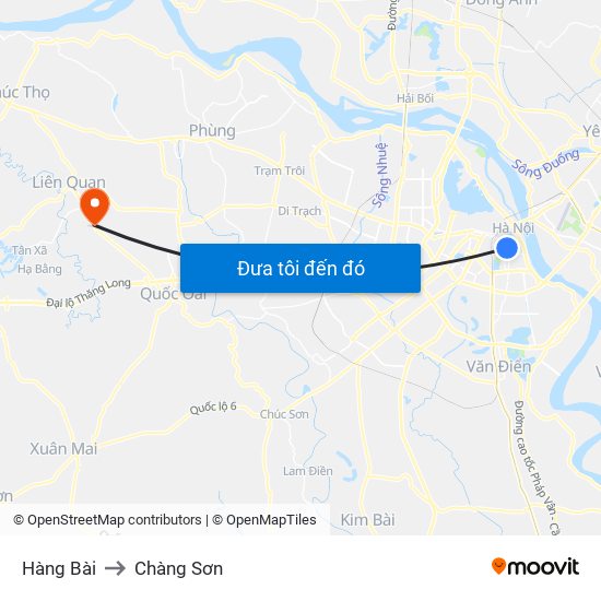 Hàng Bài to Chàng Sơn map