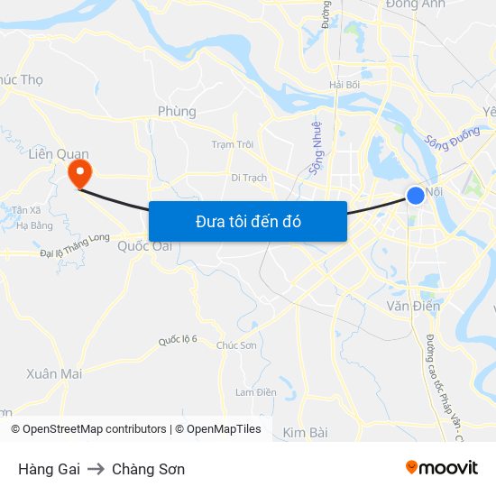 Hàng Gai to Chàng Sơn map