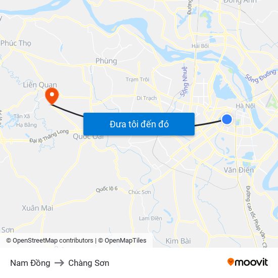 Nam Đồng to Chàng Sơn map