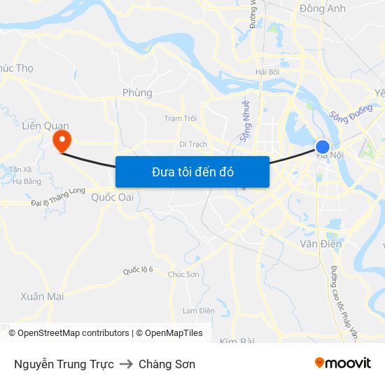 Nguyễn Trung Trực to Chàng Sơn map