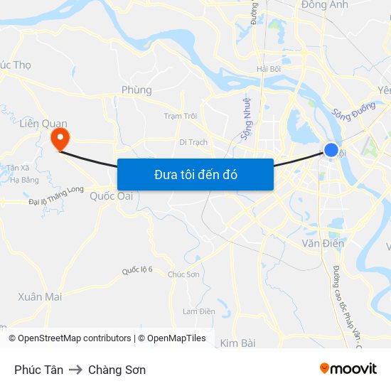 Phúc Tân to Chàng Sơn map