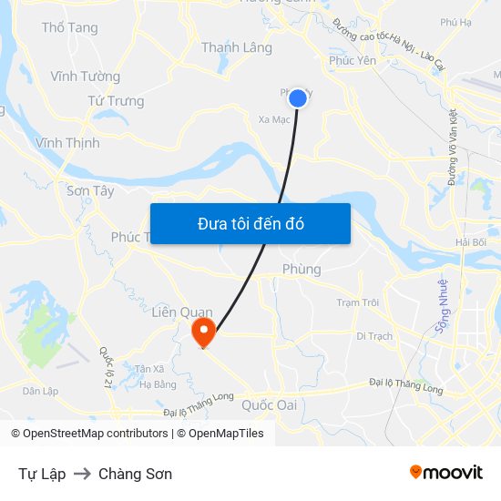 Tự Lập to Chàng Sơn map