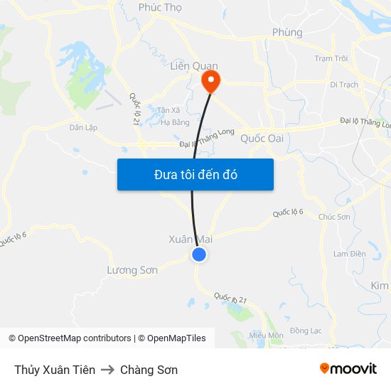 Thủy Xuân Tiên to Chàng Sơn map