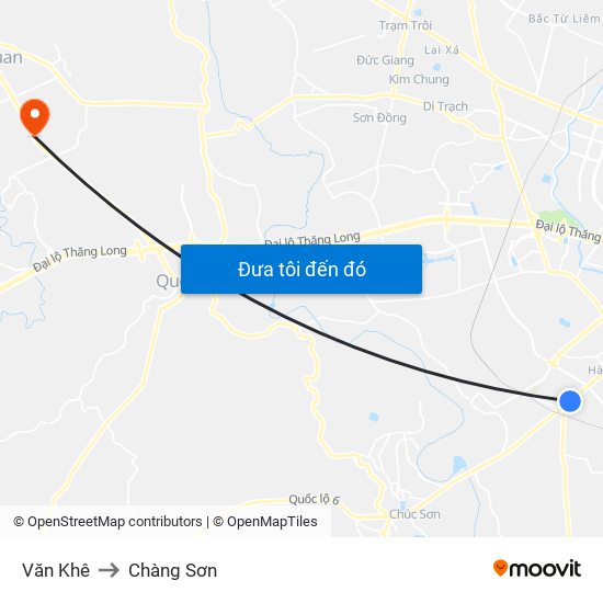 Văn Khê to Chàng Sơn map