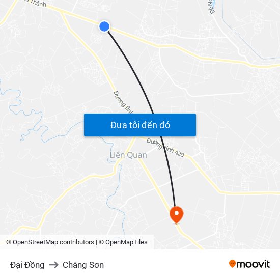 Đại Đồng to Chàng Sơn map