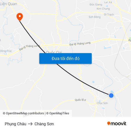 Phụng Châu to Chàng Sơn map