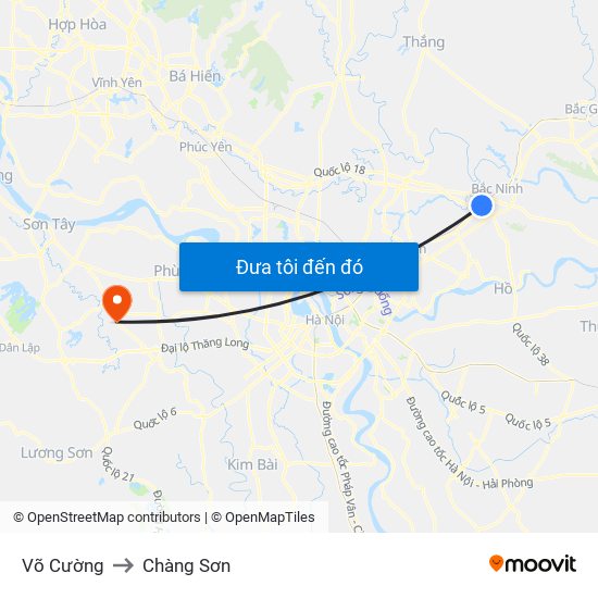 Võ Cường to Chàng Sơn map