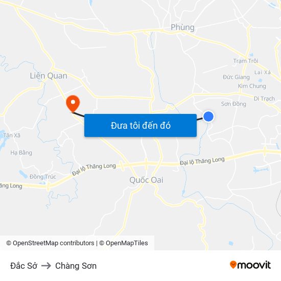 Đắc Sở to Chàng Sơn map