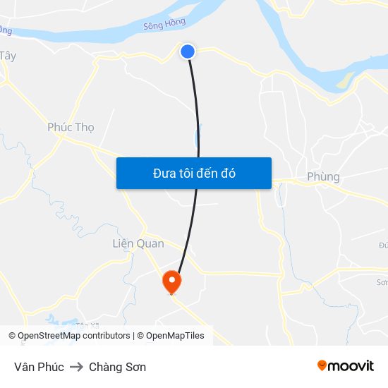 Vân Phúc to Chàng Sơn map