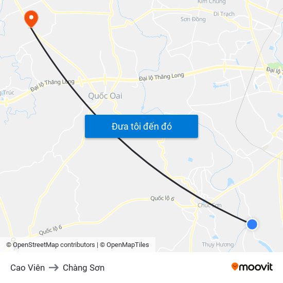 Cao Viên to Chàng Sơn map