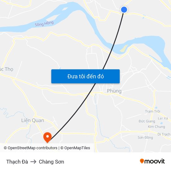 Thạch Đà to Chàng Sơn map