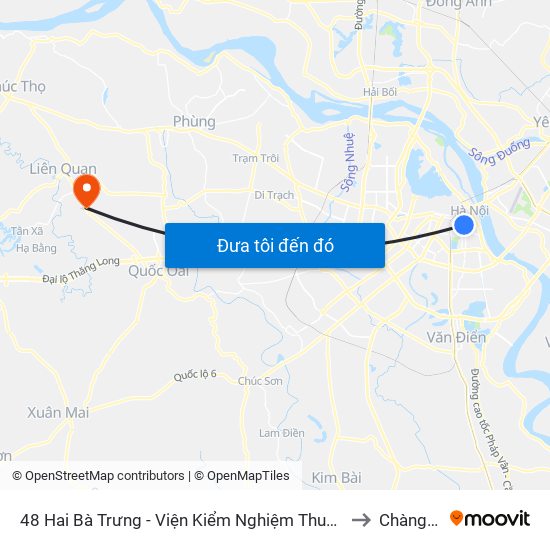 48 Hai Bà Trưng - Viện Kiểm Nghiệm Thuốc Trung Ương to Chàng Sơn map