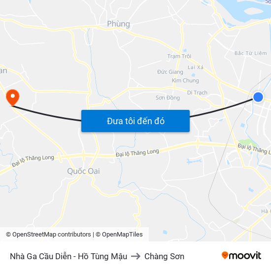 Nhà Ga Cầu Diễn - Hồ Tùng Mậu to Chàng Sơn map