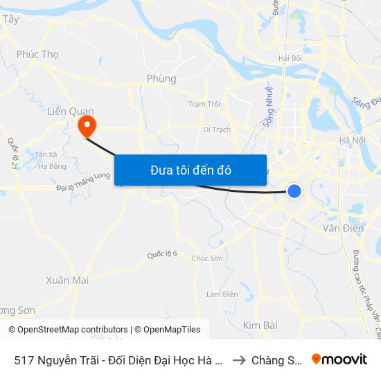 517 Nguyễn Trãi - Đối Diện Đại Học Hà Nội to Chàng Sơn map