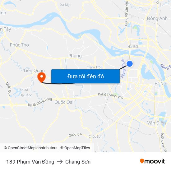 189 Phạm Văn Đồng to Chàng Sơn map