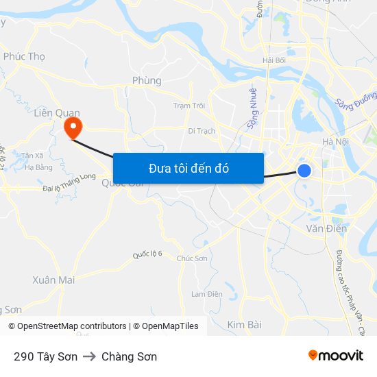 290 Tây Sơn to Chàng Sơn map