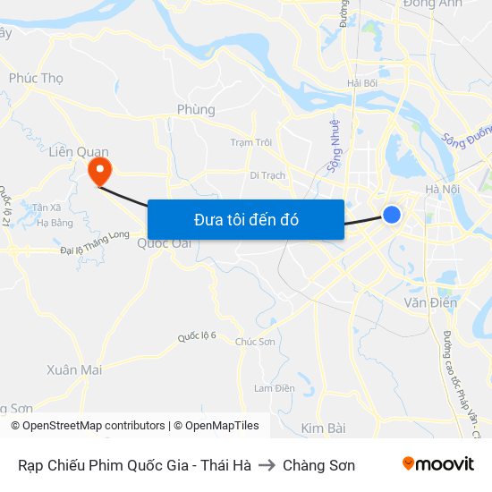 Rạp Chiếu Phim Quốc Gia - Thái Hà to Chàng Sơn map
