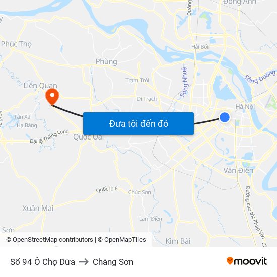Số 94 Ô Chợ Dừa to Chàng Sơn map
