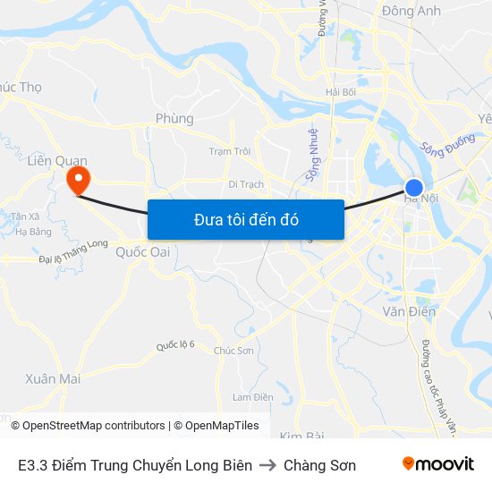 E3.3 Điểm Trung Chuyển Long Biên to Chàng Sơn map