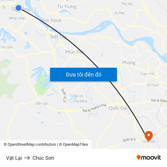 Vật Lại to Chúc Sơn map