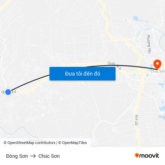 Đông Sơn to Chúc Sơn map