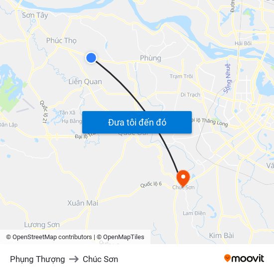 Phụng Thượng to Chúc Sơn map