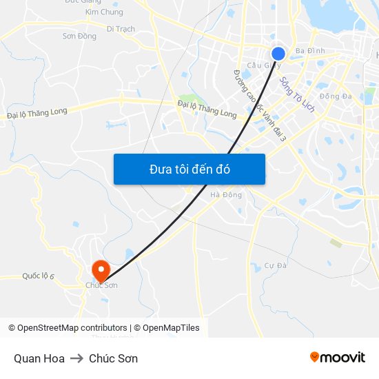 Quan Hoa to Chúc Sơn map