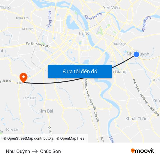 Như Quỳnh to Chúc Sơn map