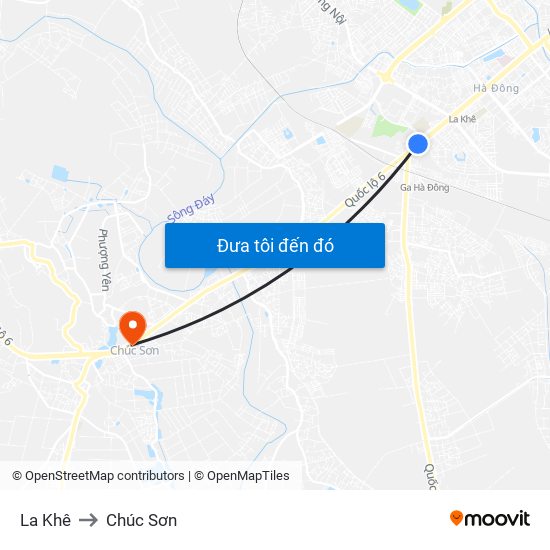 La Khê to Chúc Sơn map