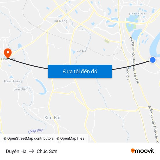 Duyên Hà to Chúc Sơn map