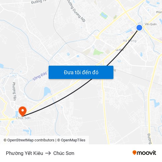 Phường Yết Kiêu to Chúc Sơn map