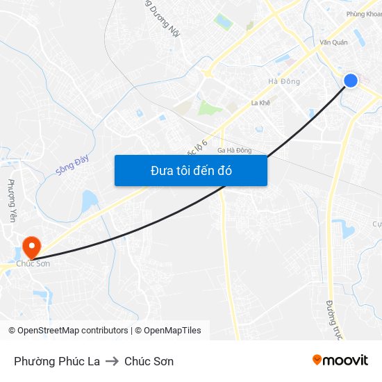 Phường Phúc La to Chúc Sơn map