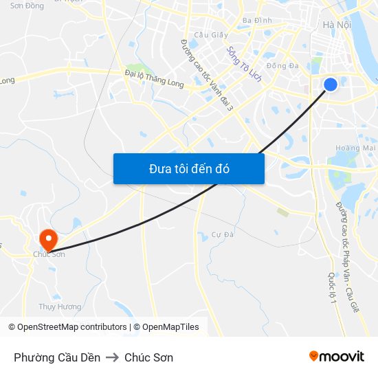 Phường Cầu Dền to Chúc Sơn map
