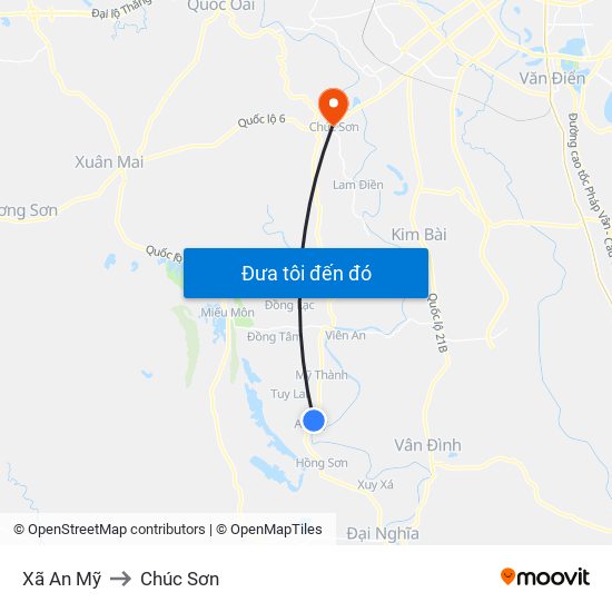 Xã An Mỹ to Chúc Sơn map