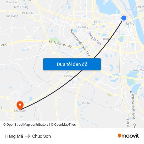 Hàng Mã to Chúc Sơn map