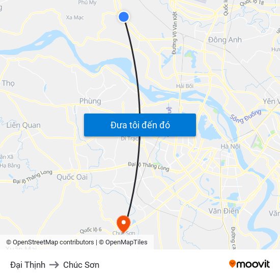 Đại Thịnh to Chúc Sơn map