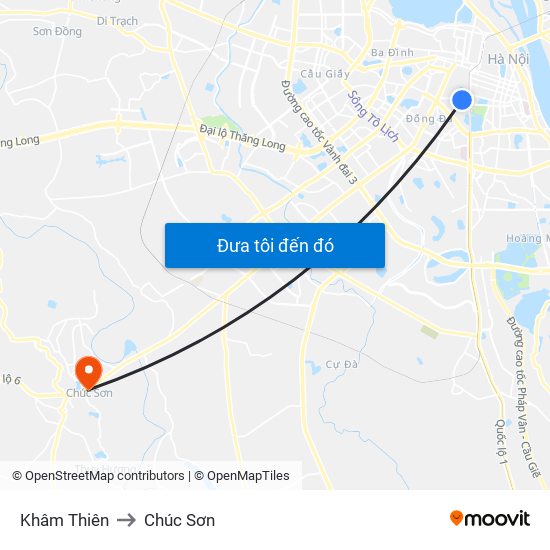 Khâm Thiên to Chúc Sơn map