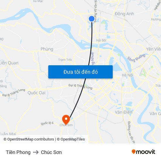 Tiền Phong to Chúc Sơn map