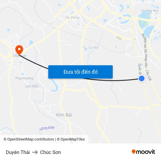 Duyên Thái to Chúc Sơn map