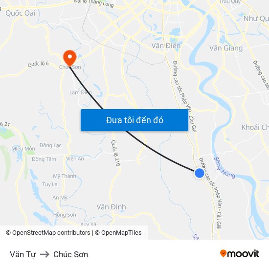 Văn Tự to Chúc Sơn map