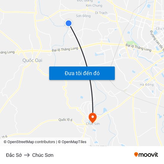 Đắc Sở to Chúc Sơn map