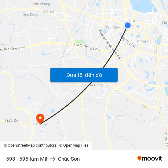 593 - 595 Kim Mã to Chúc Sơn map