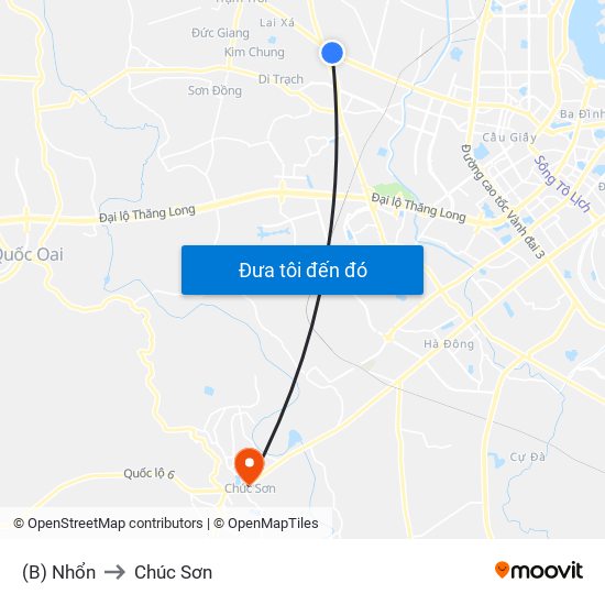 (B) Nhổn to Chúc Sơn map