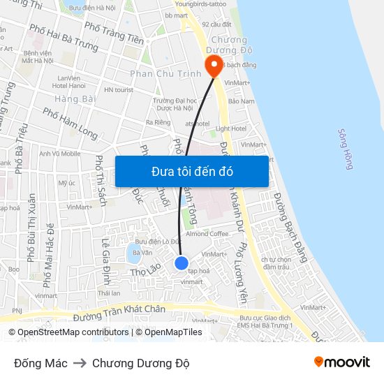 Đống Mác to Chương Dương Độ map