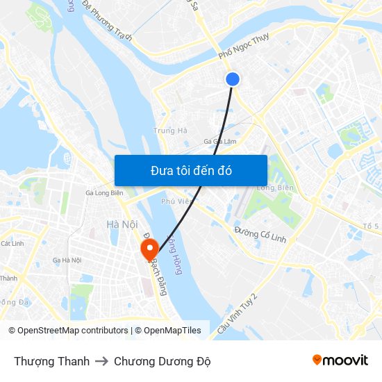 Thượng Thanh to Chương Dương Độ map