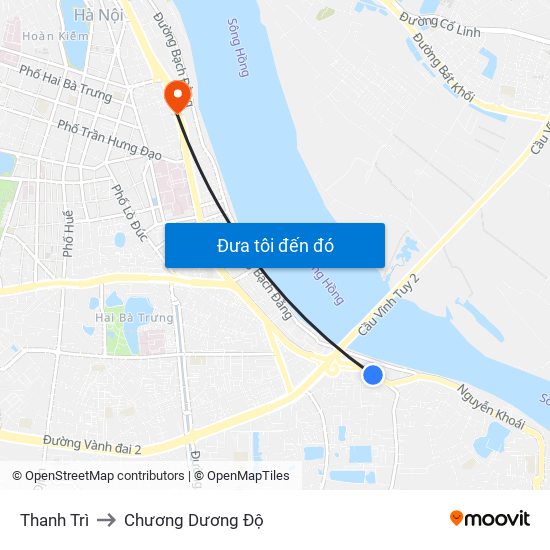 Thanh Trì to Chương Dương Độ map