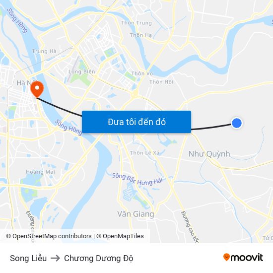 Song Liễu to Chương Dương Độ map