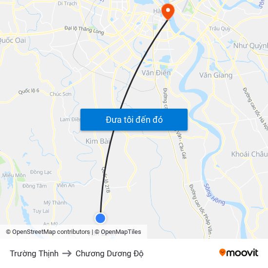 Trường Thịnh to Chương Dương Độ map