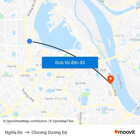 Nghĩa Đô to Chương Dương Độ map
