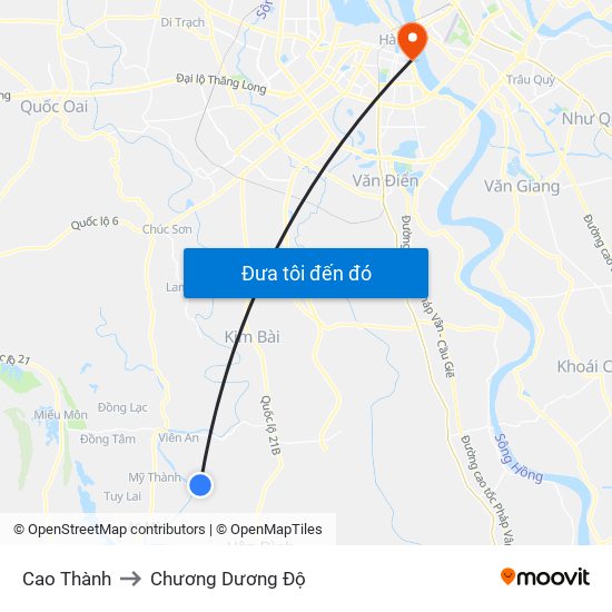 Cao Thành to Chương Dương Độ map